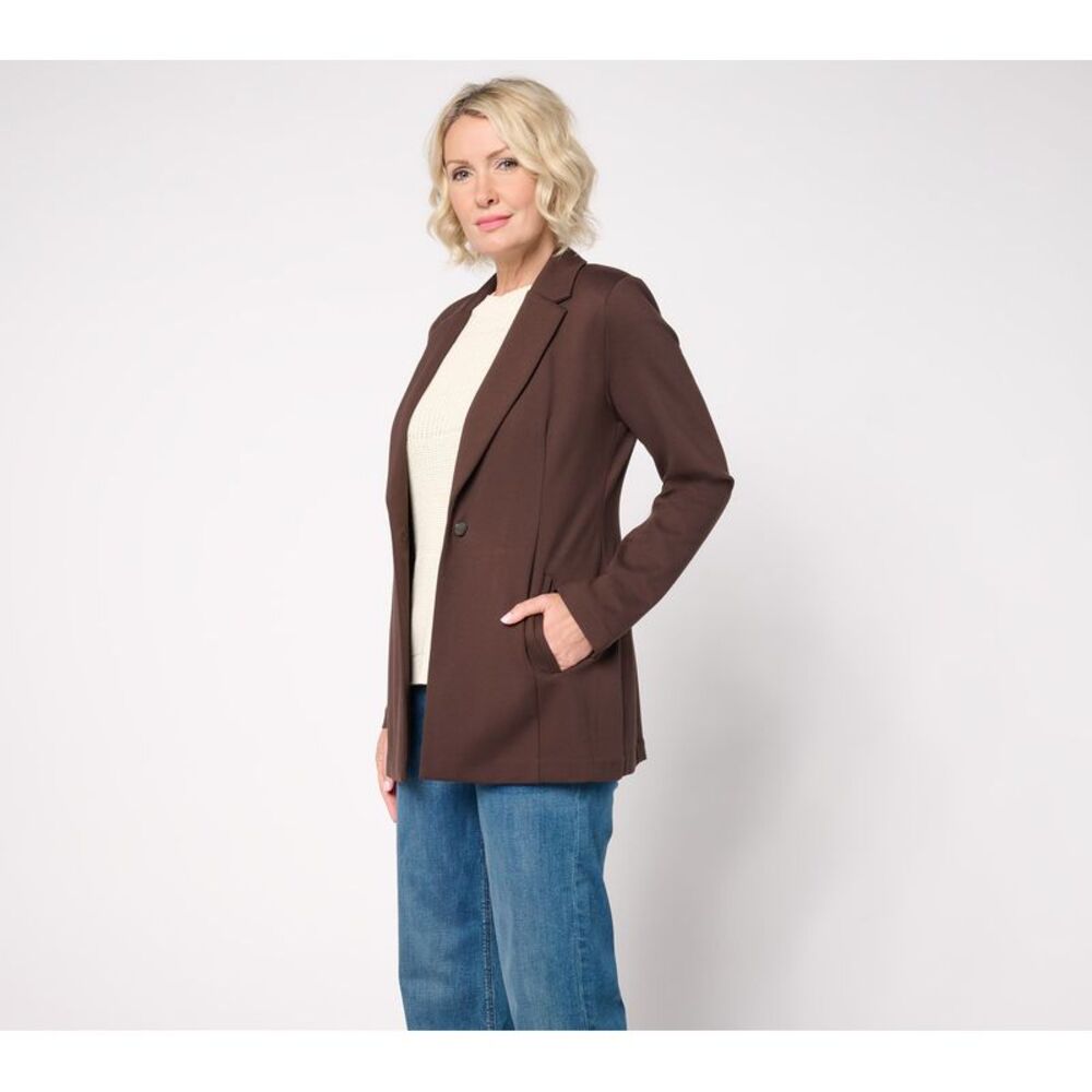 SUNNYLiFE Women's Jacket Sz XS Femi Ponte Blazer Silver